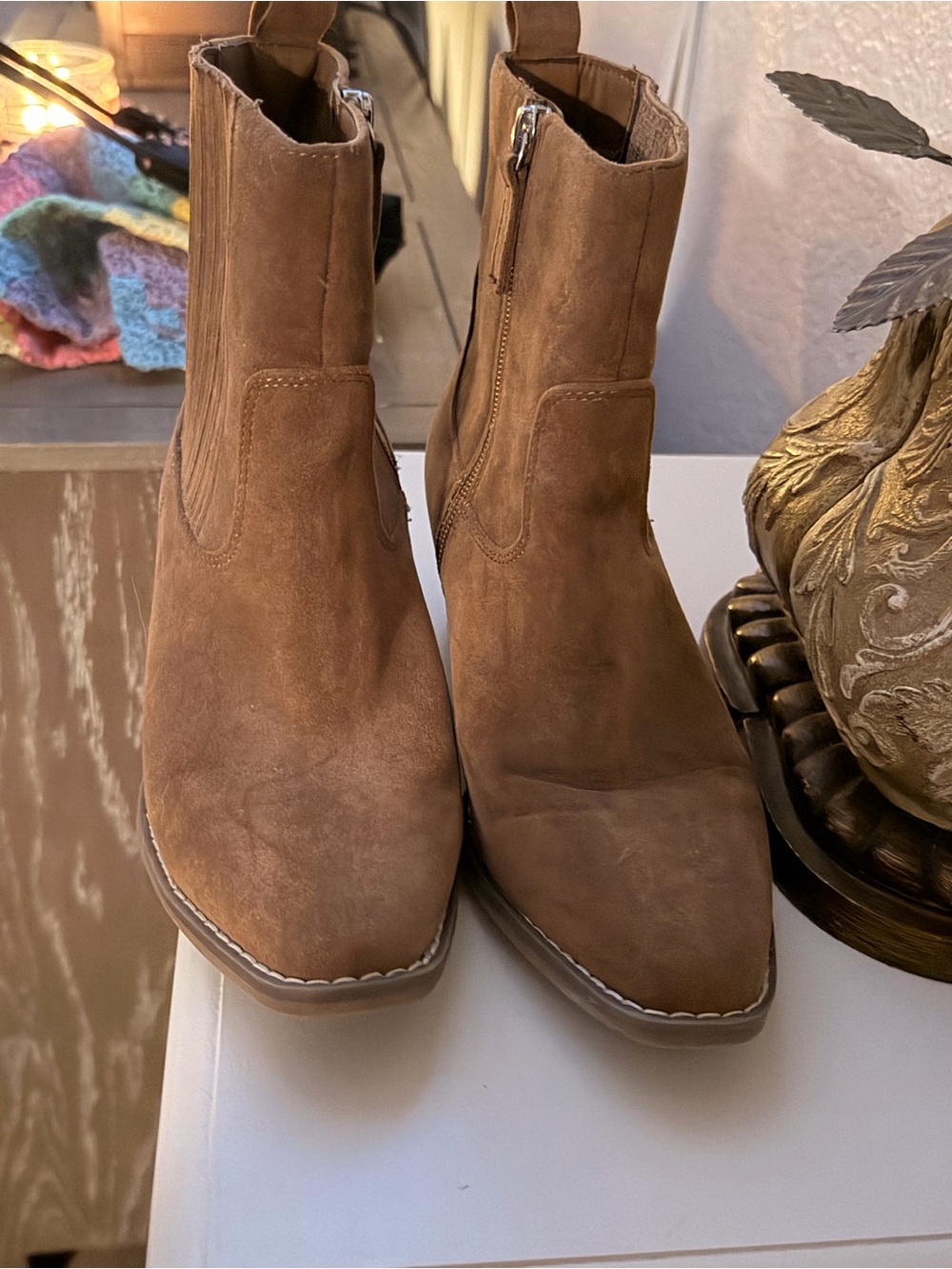 Urban Outfitters Brown Suede Ankle Boots